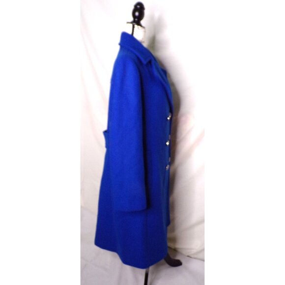 🆕KATE SPADE Double Breasted Wool Blend Coat Blue X-Large 14 - Picture 7 of 13